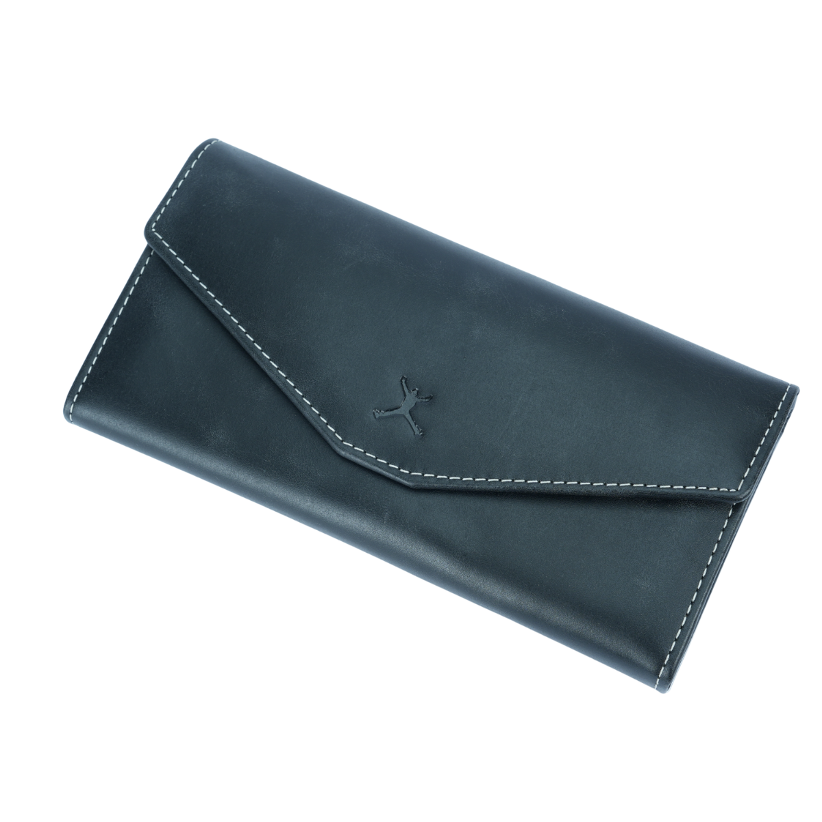 Italian Leather RFID Ladies Envelope Clutch Wallet - Black