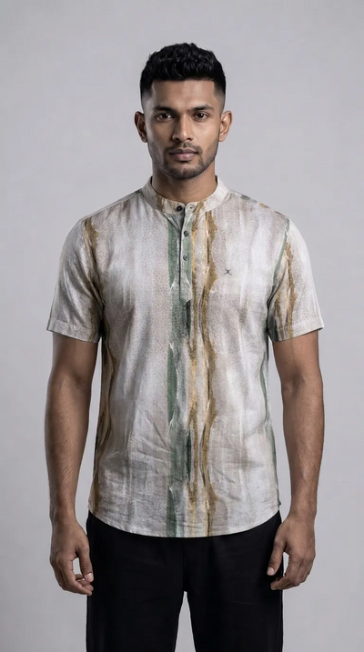 Slim Fit Printed Half Kurtha