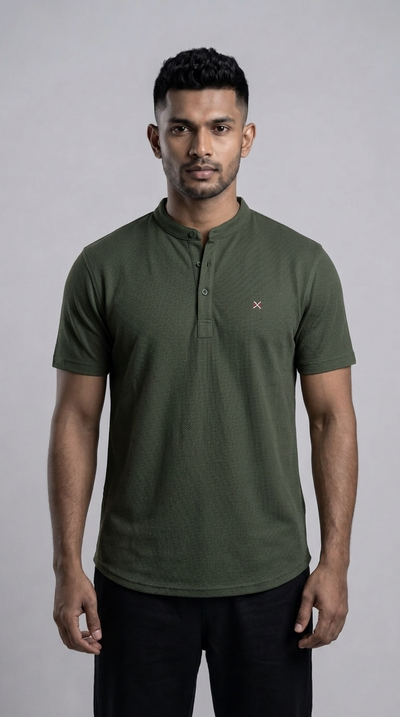 Slim Fit Plain Half Kurtha