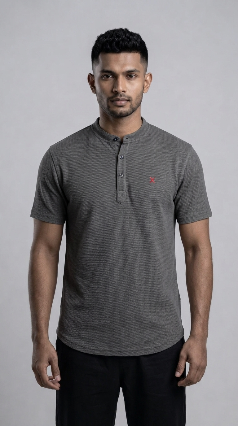 Slim Fit Plain Half Kurtha