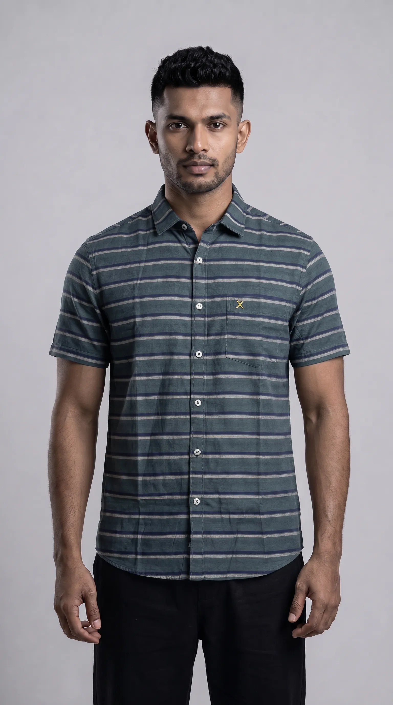 Slim Fit  Stripes S/S Shirt
