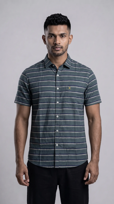 Slim Fit  Stripes S/S Shirt