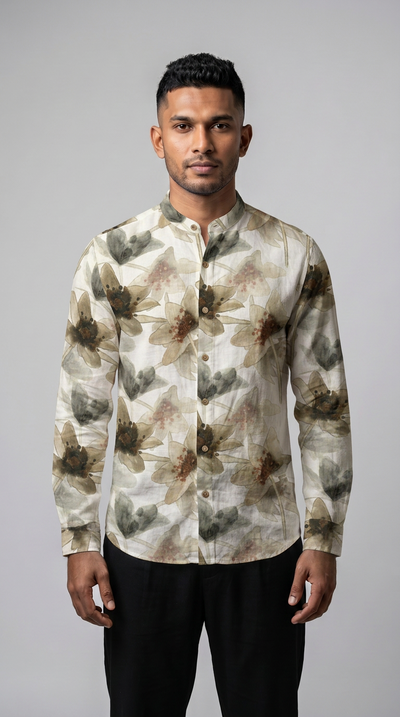Slim Fit Printed L/S Shirt