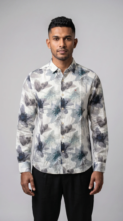 Slim Fit Printed L/S Shirt