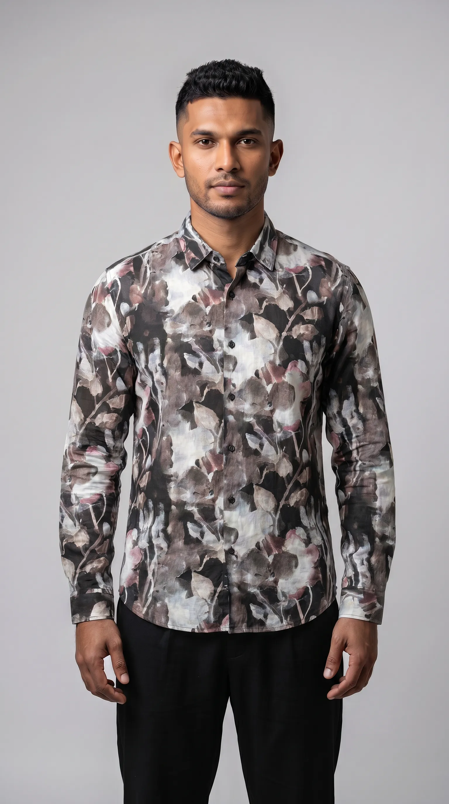 Slim Fit Printed L/S Shirt