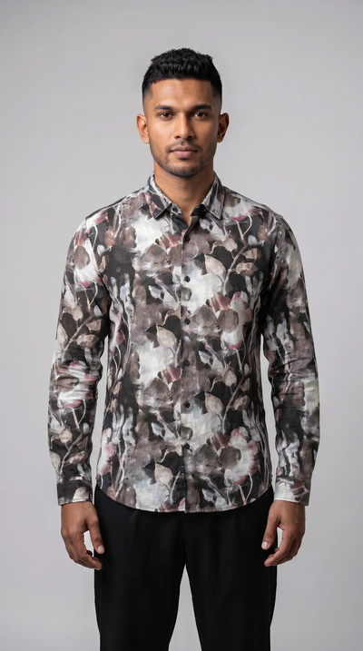 Slim Fit Printed L/S Shirt