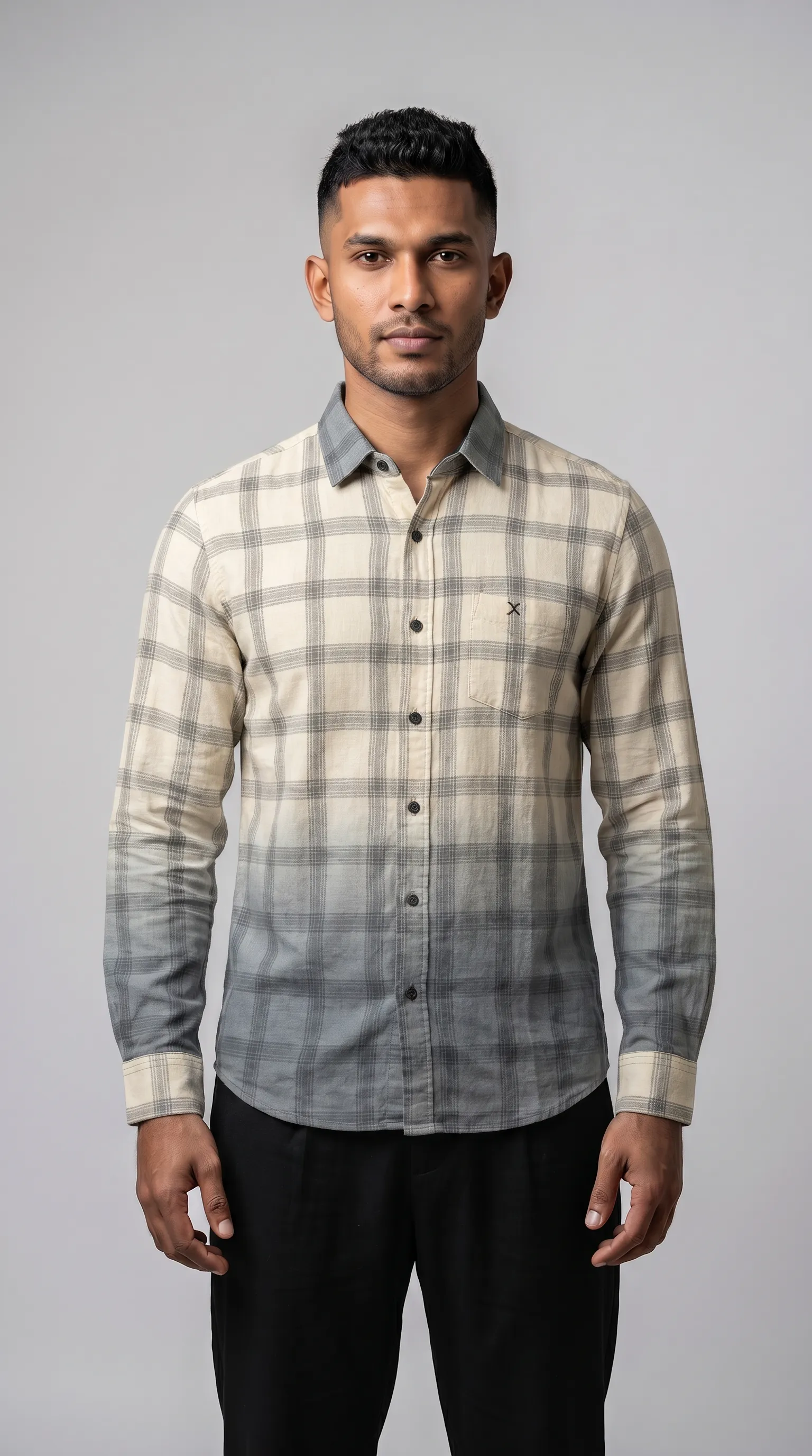 Slim Fit Checked L/S Shirt