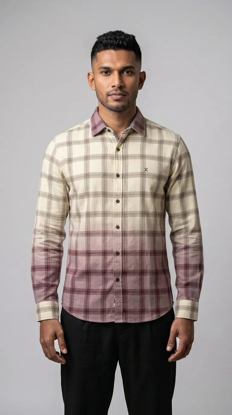 Slim Fit Checked L/S Shirt