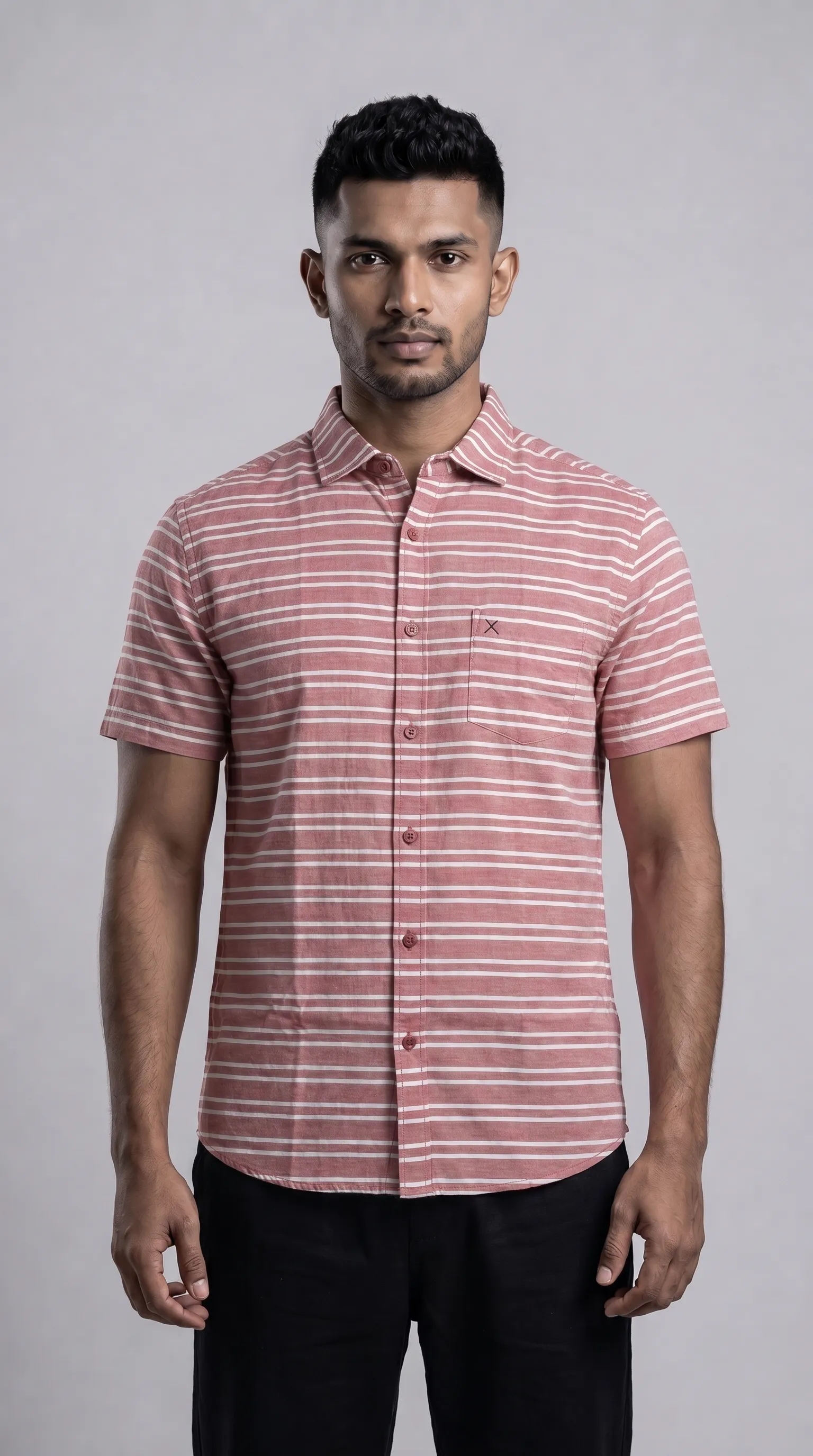 Slim Fit  Stripes S/S Shirt
