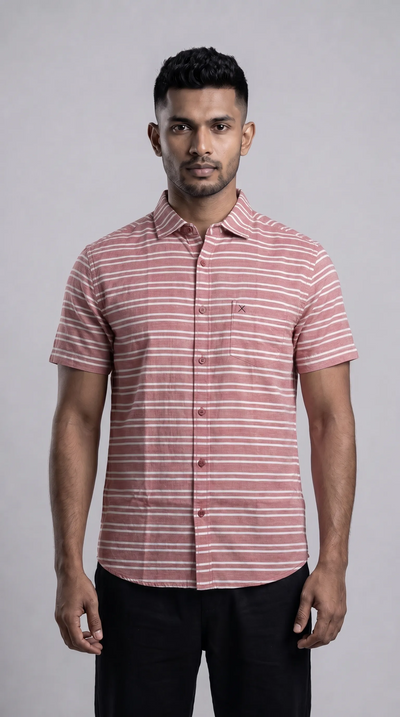 Slim Fit  Stripes S/S Shirt