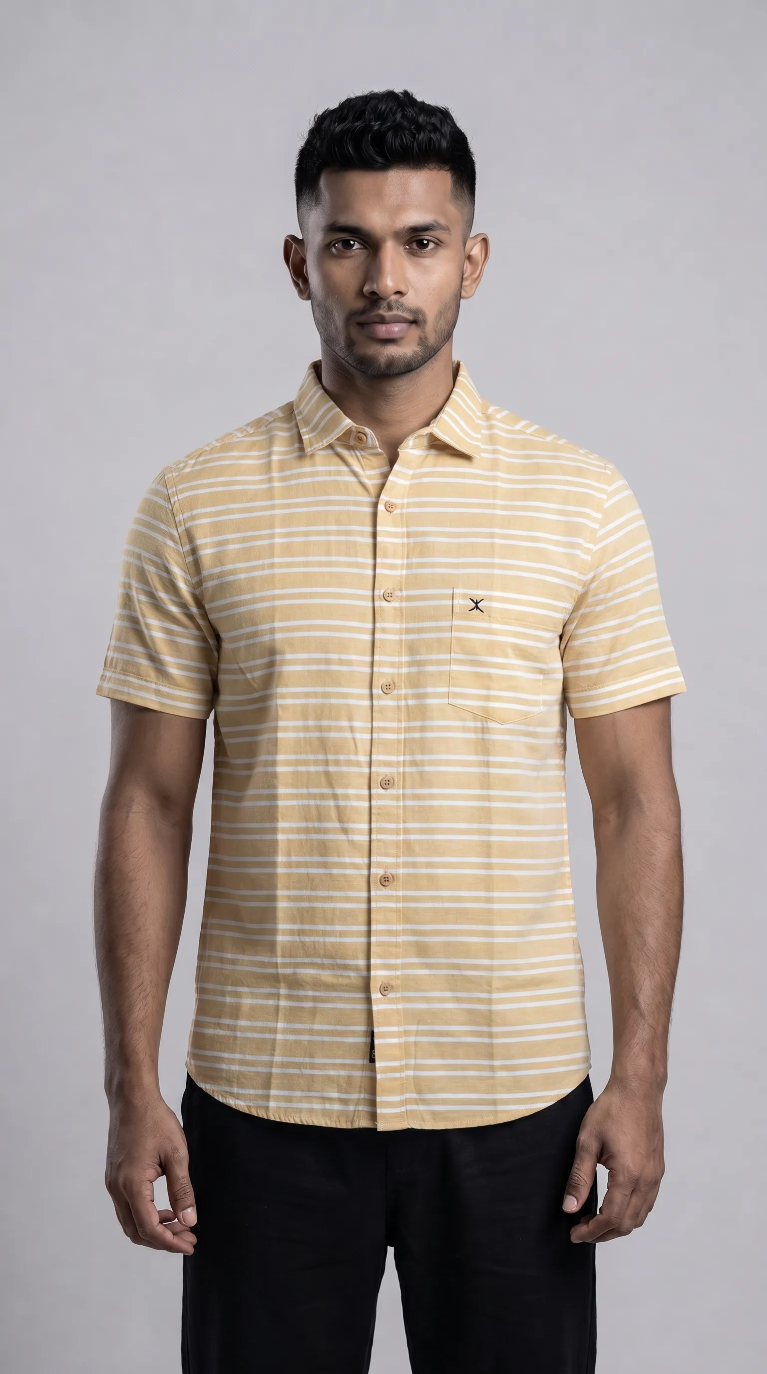 Slim Fit  Stripes S/S Shirt