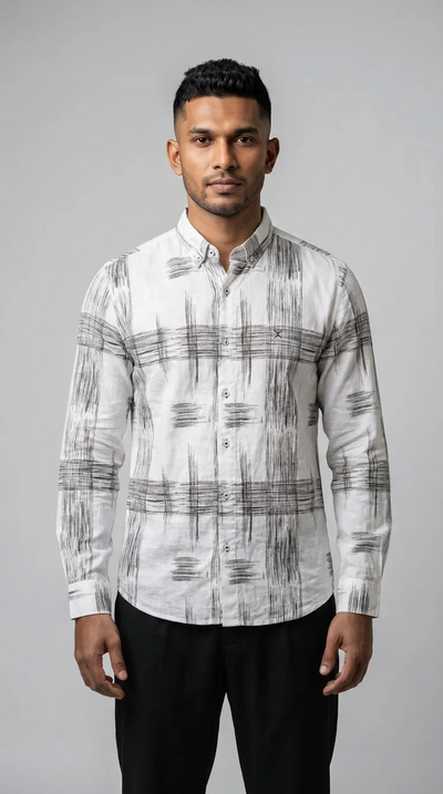 Slim Fit Printed L/S Shirt
