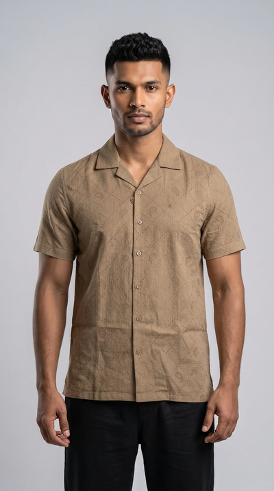Slim Fit Printed Short Sleeve Shirt