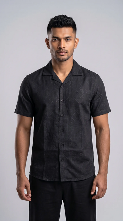 Slim Fit Printed Short Sleeve Shirt