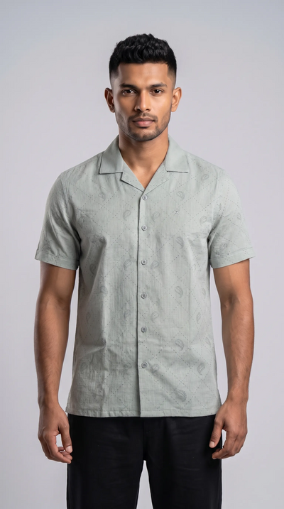 Slim Fit Printed Short Sleeve Shirt