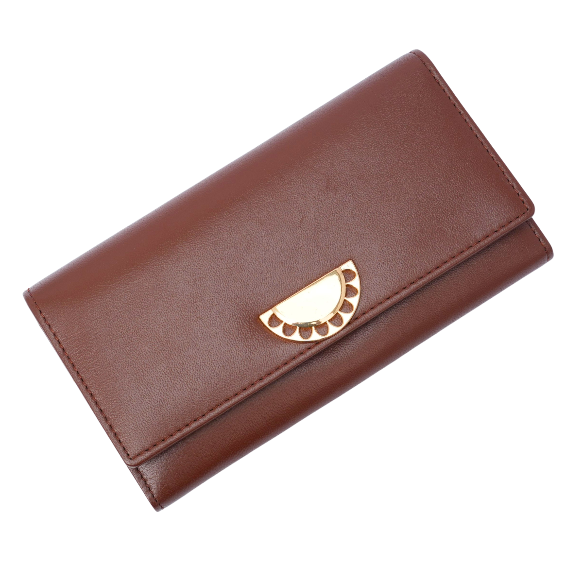 Italian Leather RFID Ladies Wallet - Tan