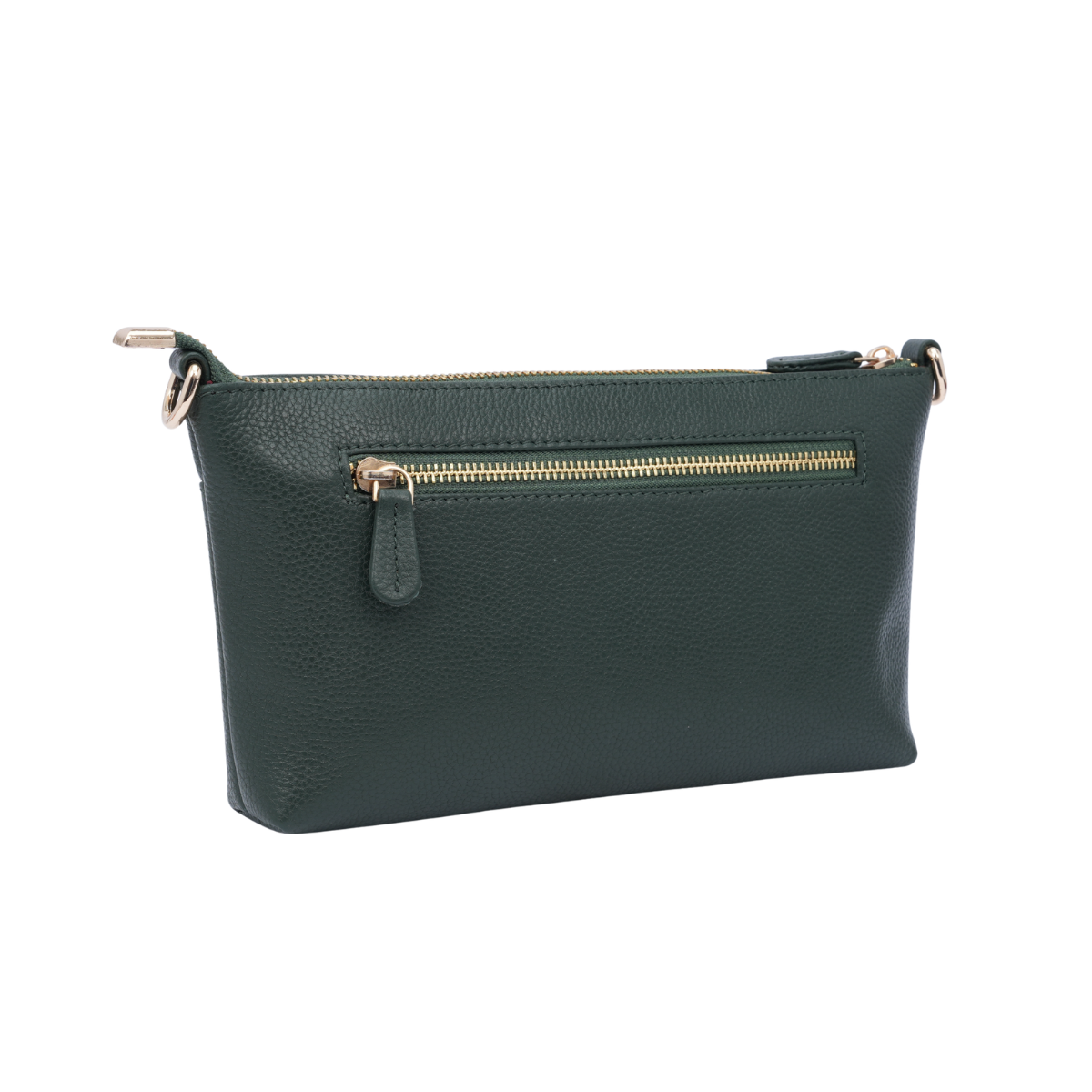 Italian Leather Ladies  Crossbody Handbag - Green