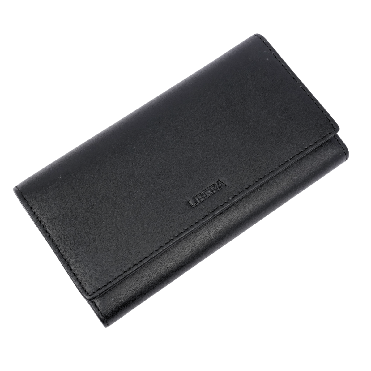 Italian Leather RFID Ladies Wallet - Black