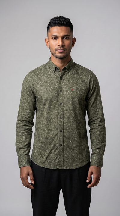 Slim Fit Printed L/S Shirt