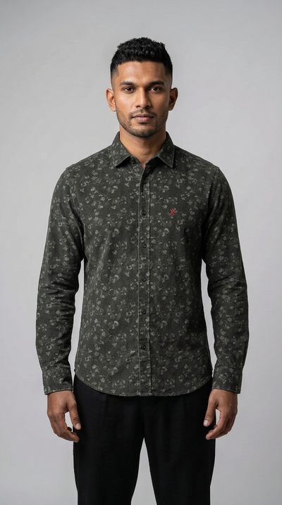 Slim Fit Printed L/S Shirt