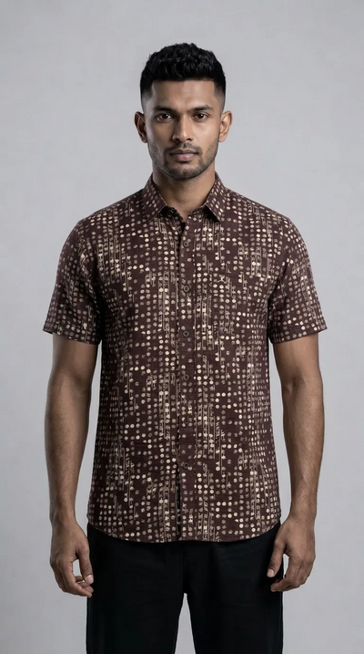 Slim Fit Printed Short Sleeve Shirt