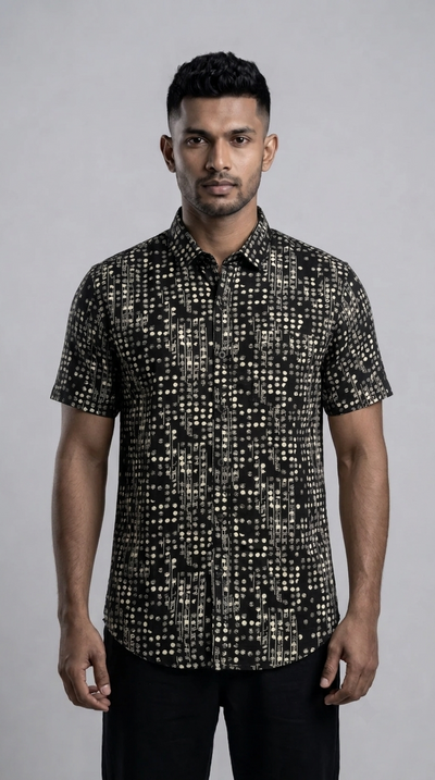 Slim Fit Printed Short Sleeve Shirt