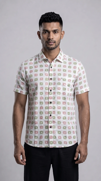 Slim Fit Printed Short Sleeve Shirt