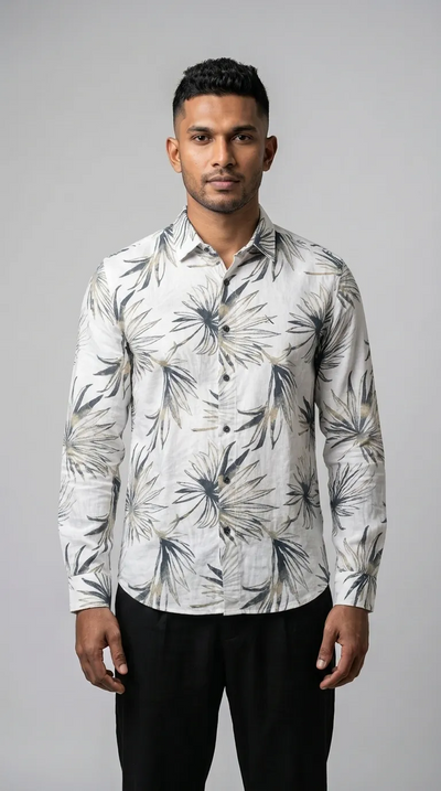 Slim Fit Printed L/S Shirt