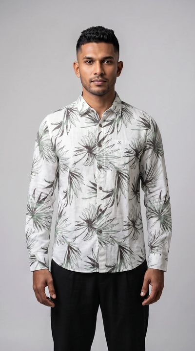 Slim Fit Printed L/S Shirt