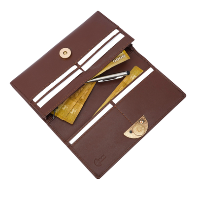 Italian Leather RFID Ladies Wallet - Tan