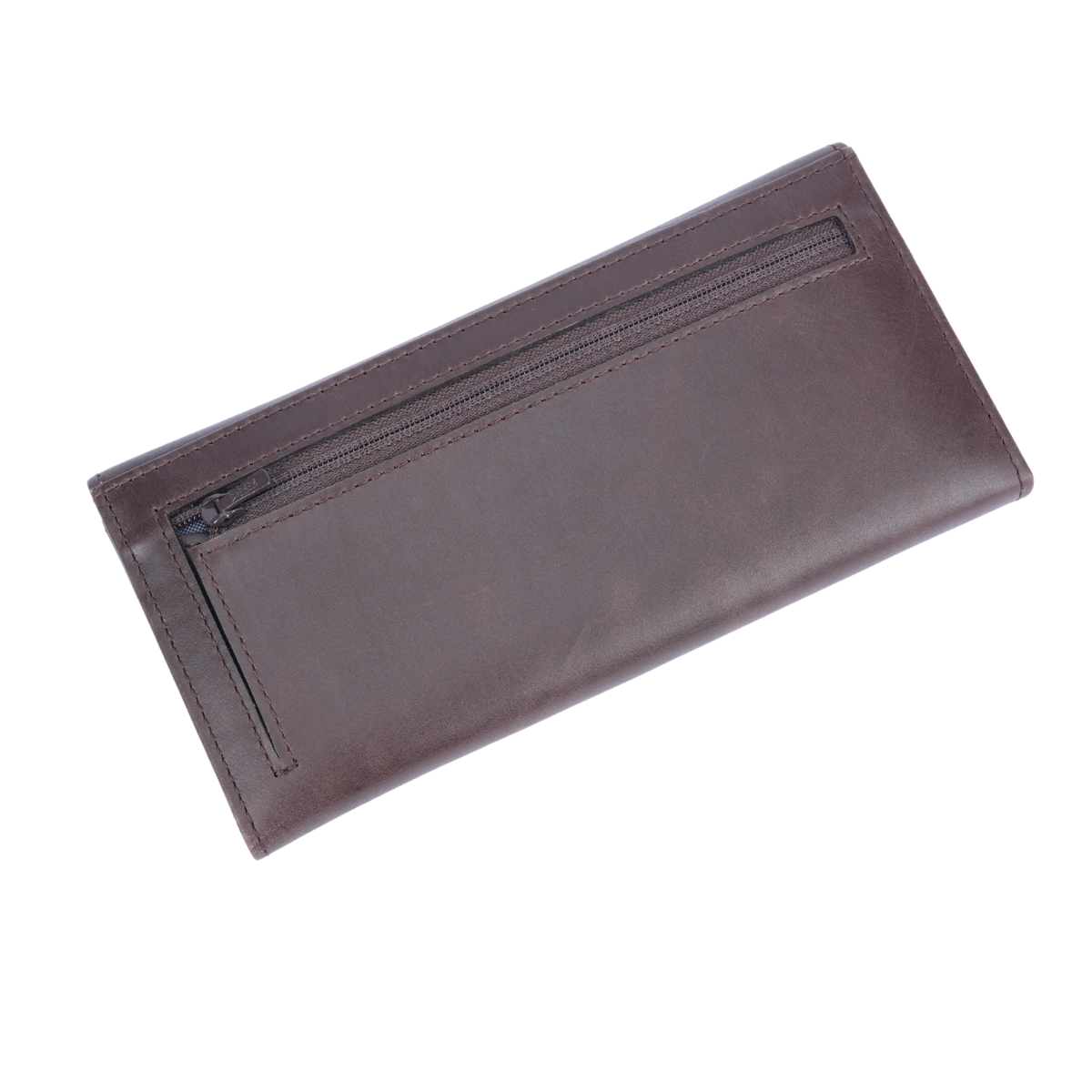 Italian Leather RFID Ladies Envelope Clutch Wallet - Coffee Brown