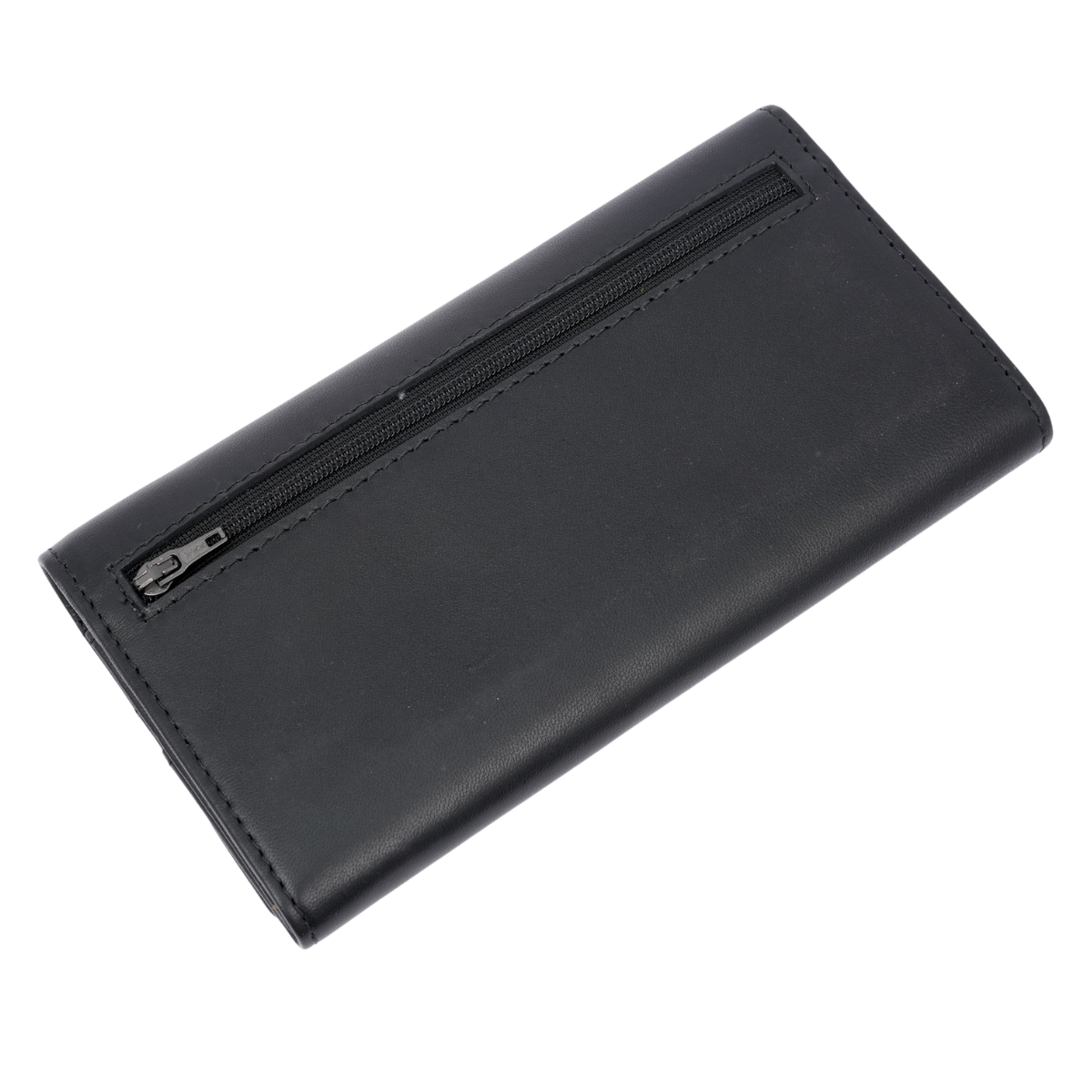 Italian Leather RFID Ladies Wallet - Black