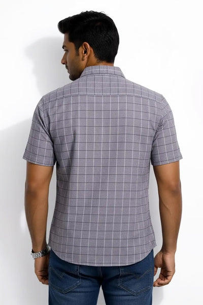 Slim Fit Cotton Check S/S Shirt