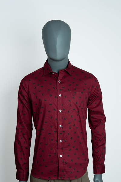 Slim Fit  Printed - S/S