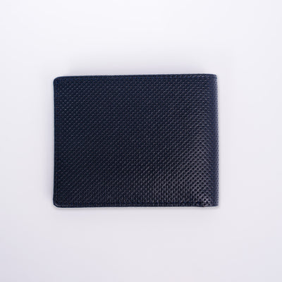 Genuine Leather RFID Wallet - Navy Blue