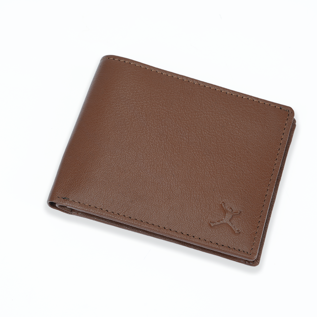 Genuine Leather RFID Wallet - Tan