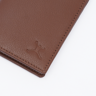 Genuine Leather Card Wallet - Tan