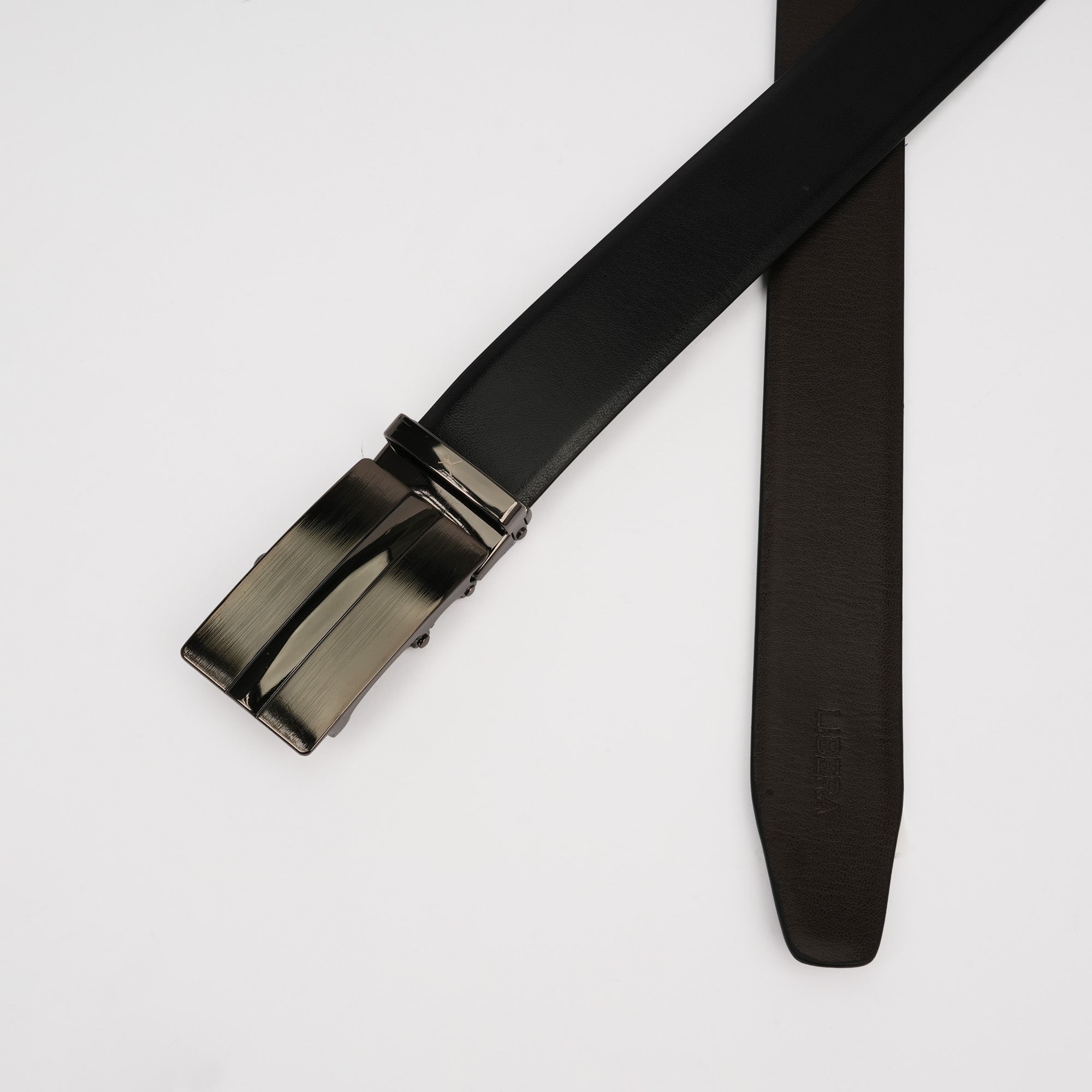 Genuine Leather Auto Lock Belt - Black | Dark Brown