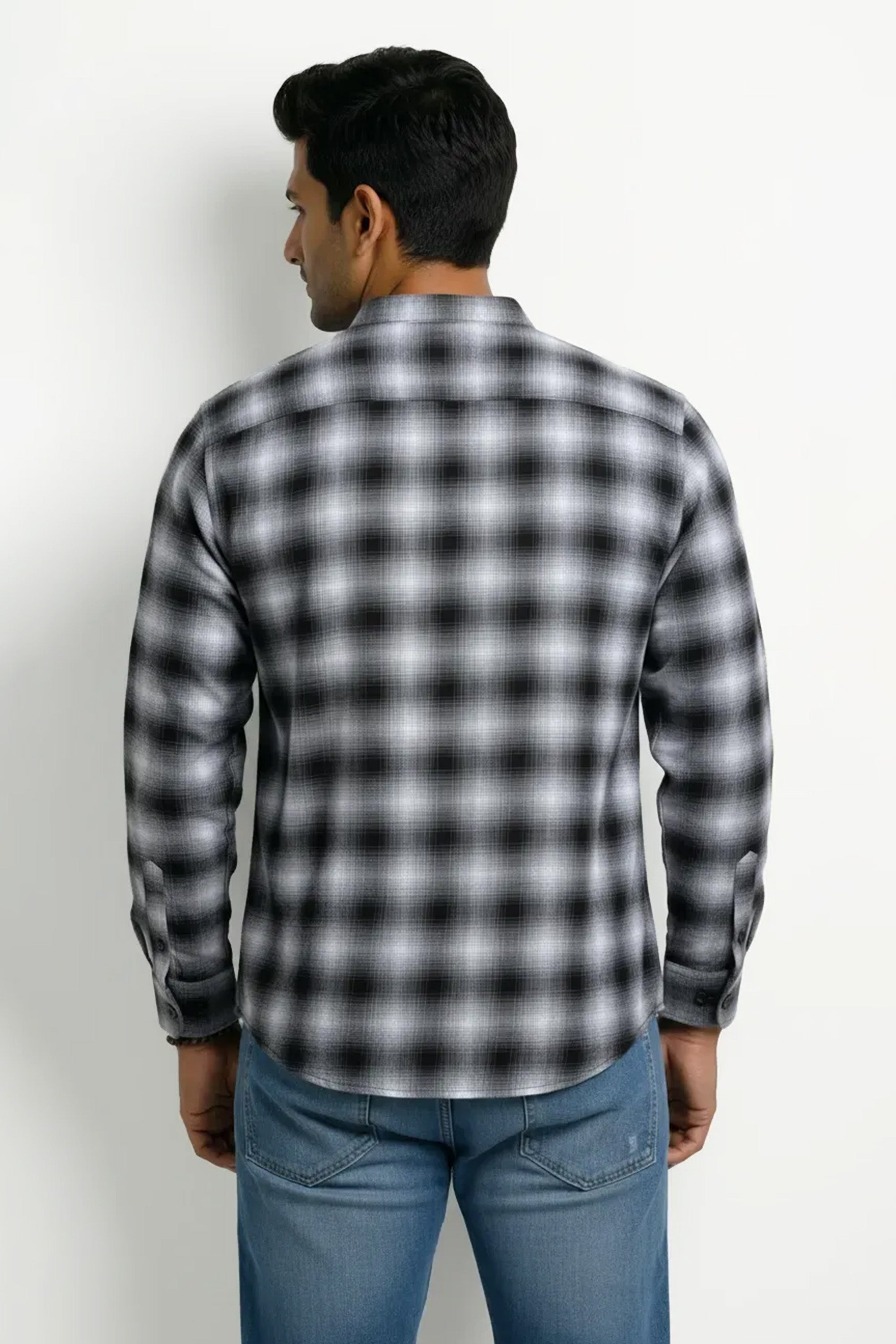Slim Fit Cotton Check L/S Shirt
