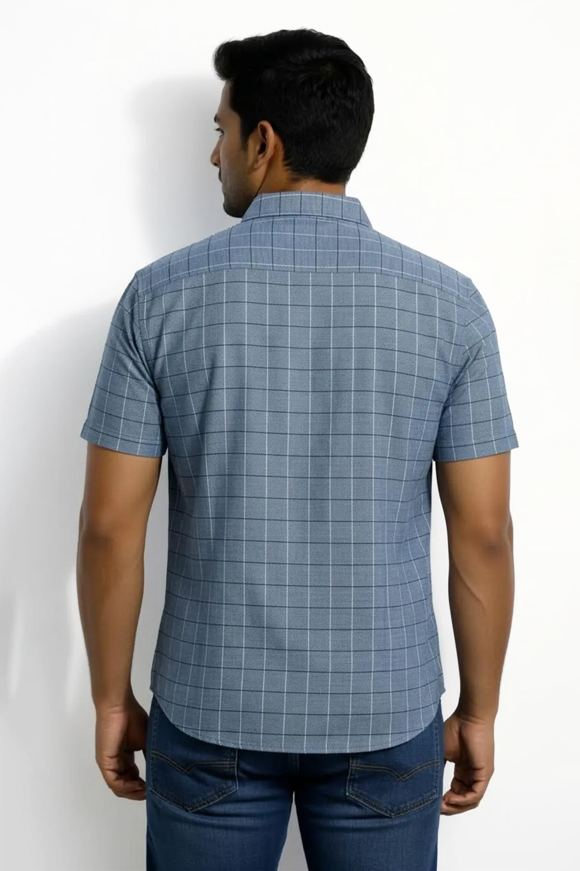 Slim Fit Cotton Check S/S Shirt