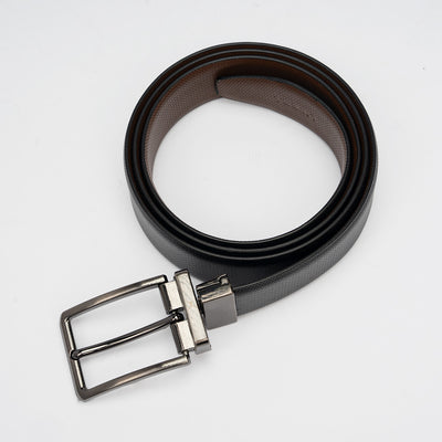 Genuine Leather Reversible Standard Lock Belt - Black / Brown