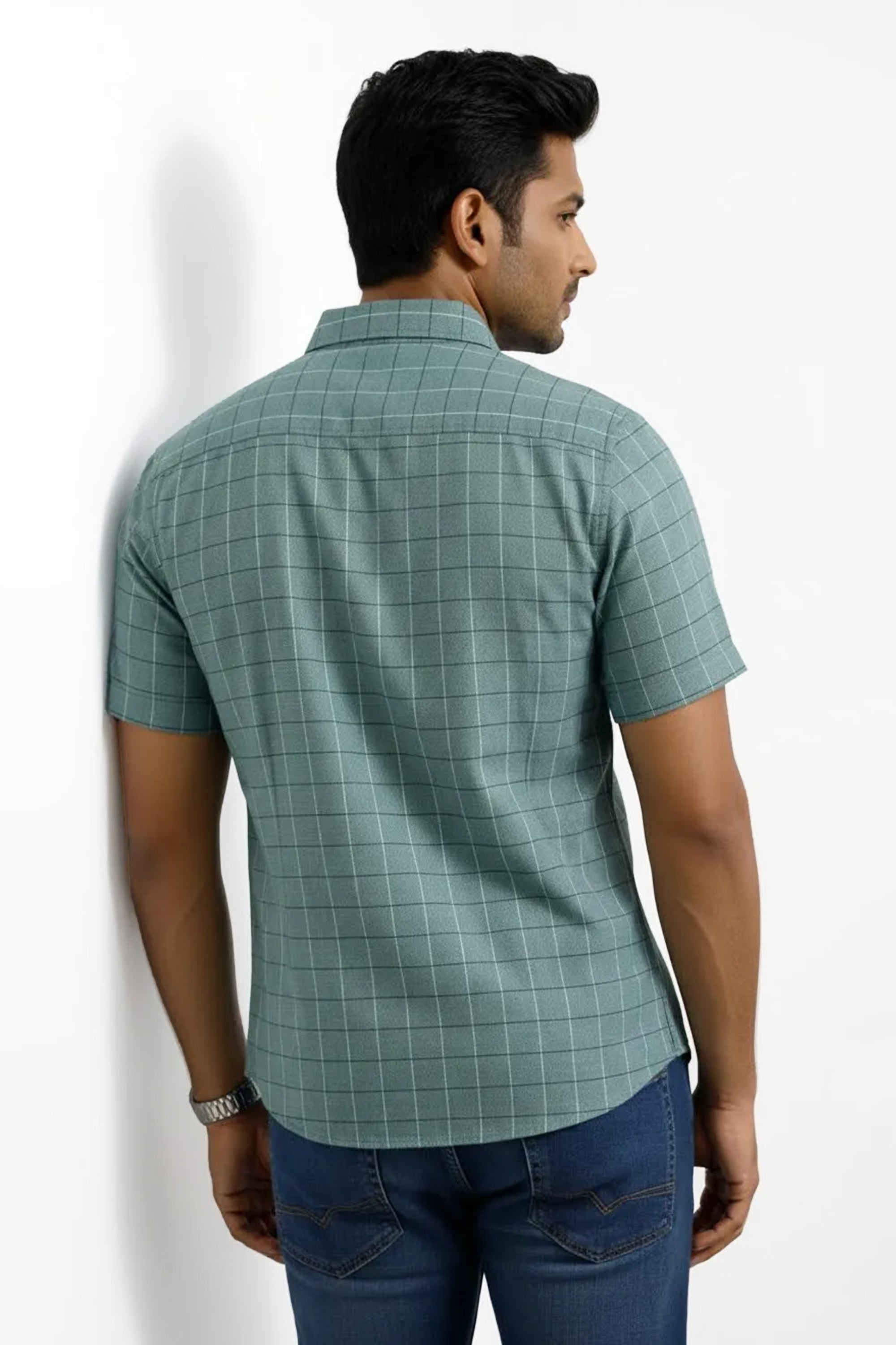 Slim Fit Cotton Check S/S Shirt