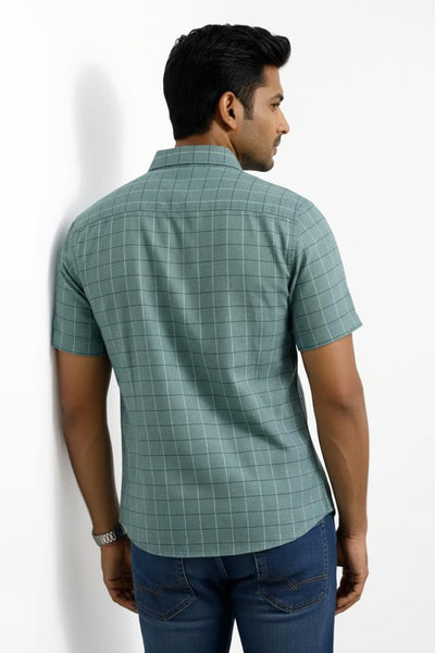 Slim Fit Cotton Check S/S Shirt