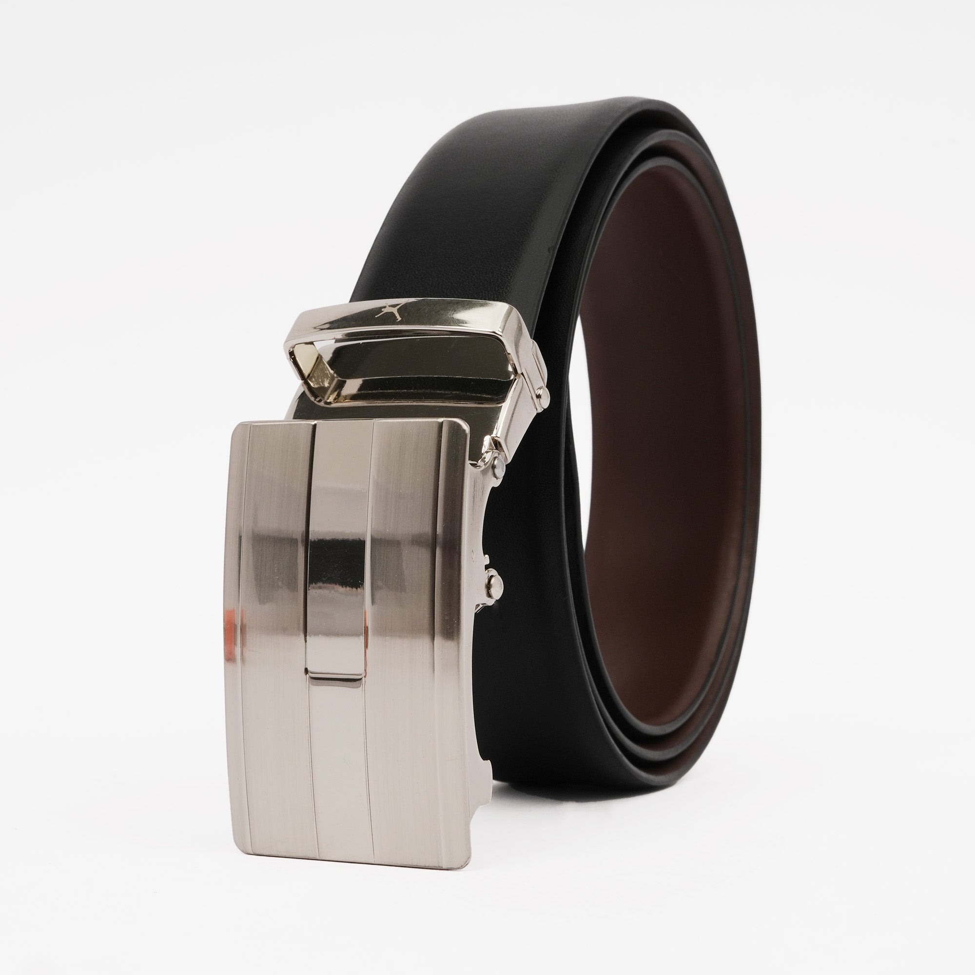 Genuine Leather Auto Lock Belt - Black | Dark Tan