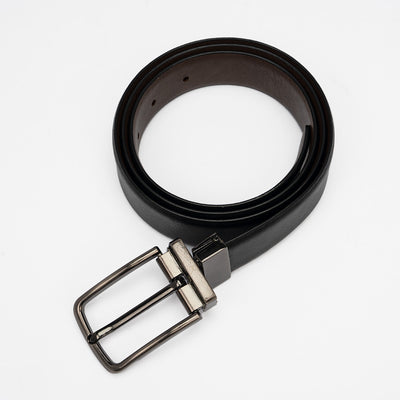 Genuine Leather Reversible Standard Lock Belt - Black / Brown