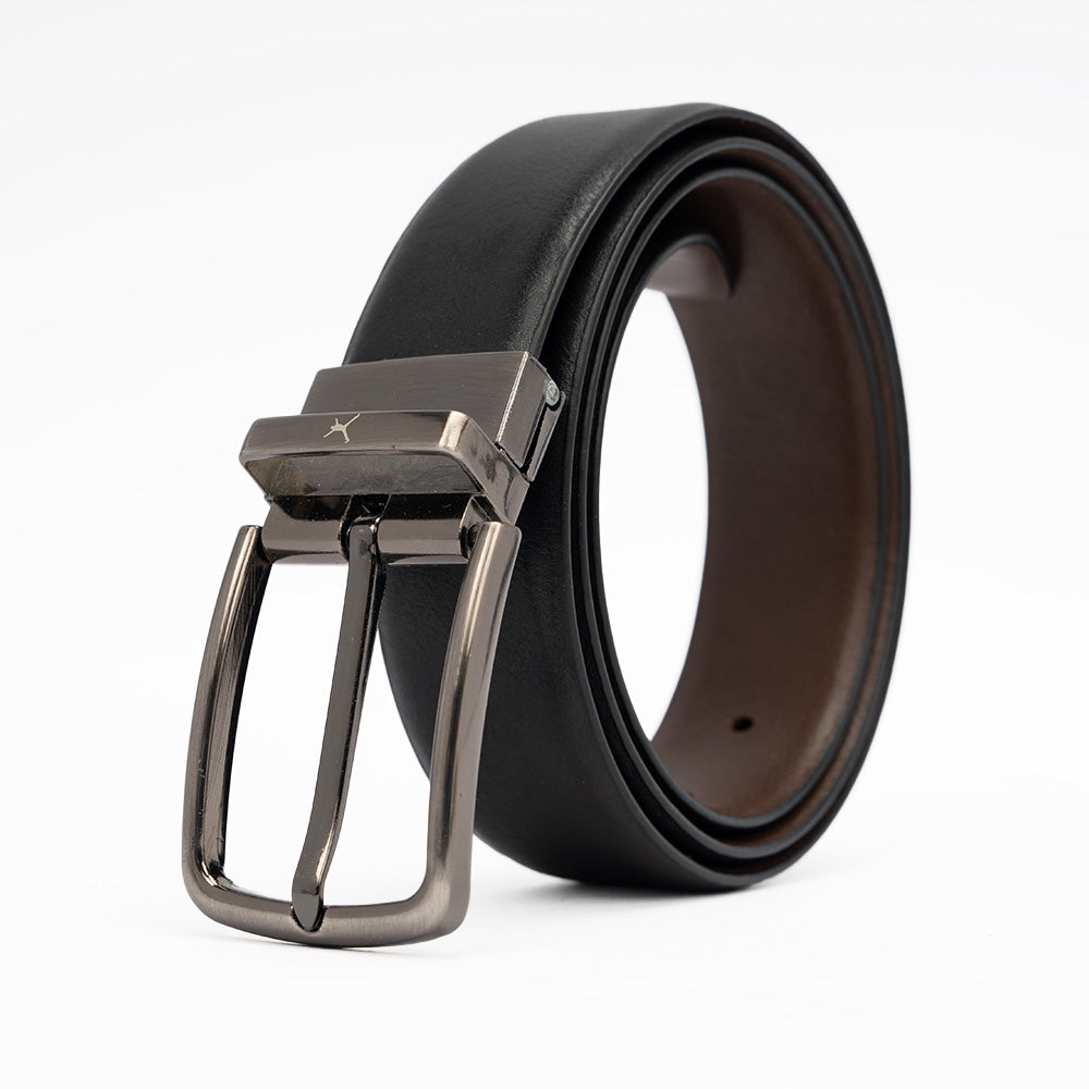 Genuine Leather Reversible Standard Lock Belt - Black / Brown