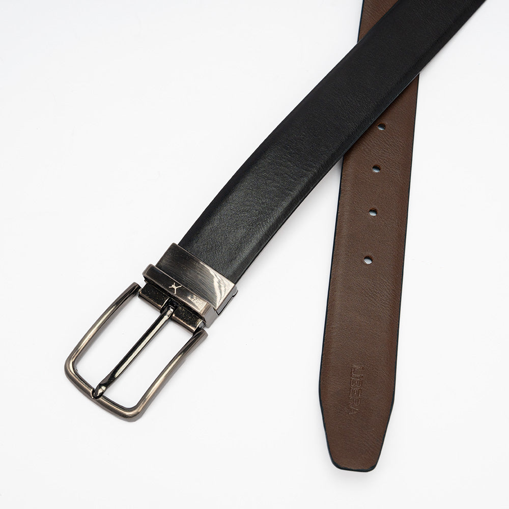 Genuine Leather Reversible Standard Lock Belt - Black / Brown
