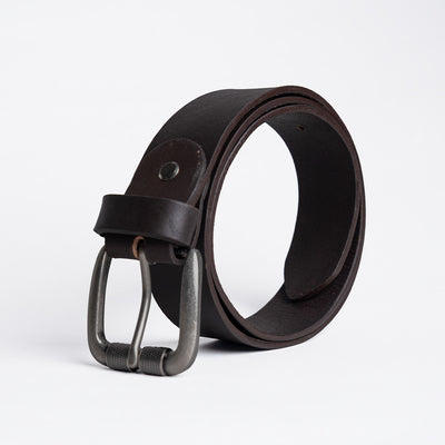 Gents Casual Leather Belt - Coffee Brown