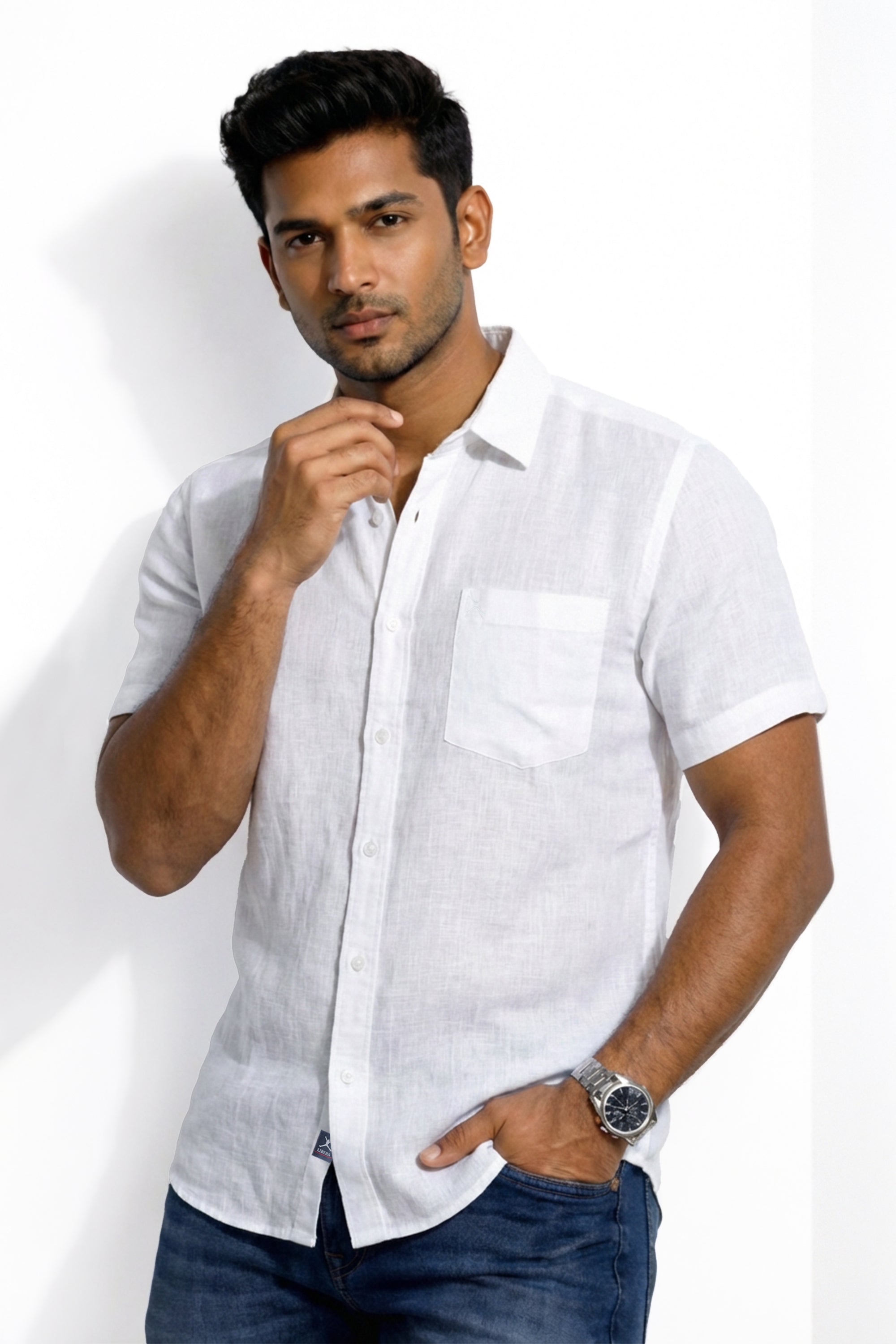 Slim Fit Premium Linen S/S Shirt
