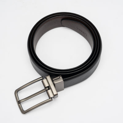 Genuine Leather Reversible Standard Lock Belt - Black / Brown